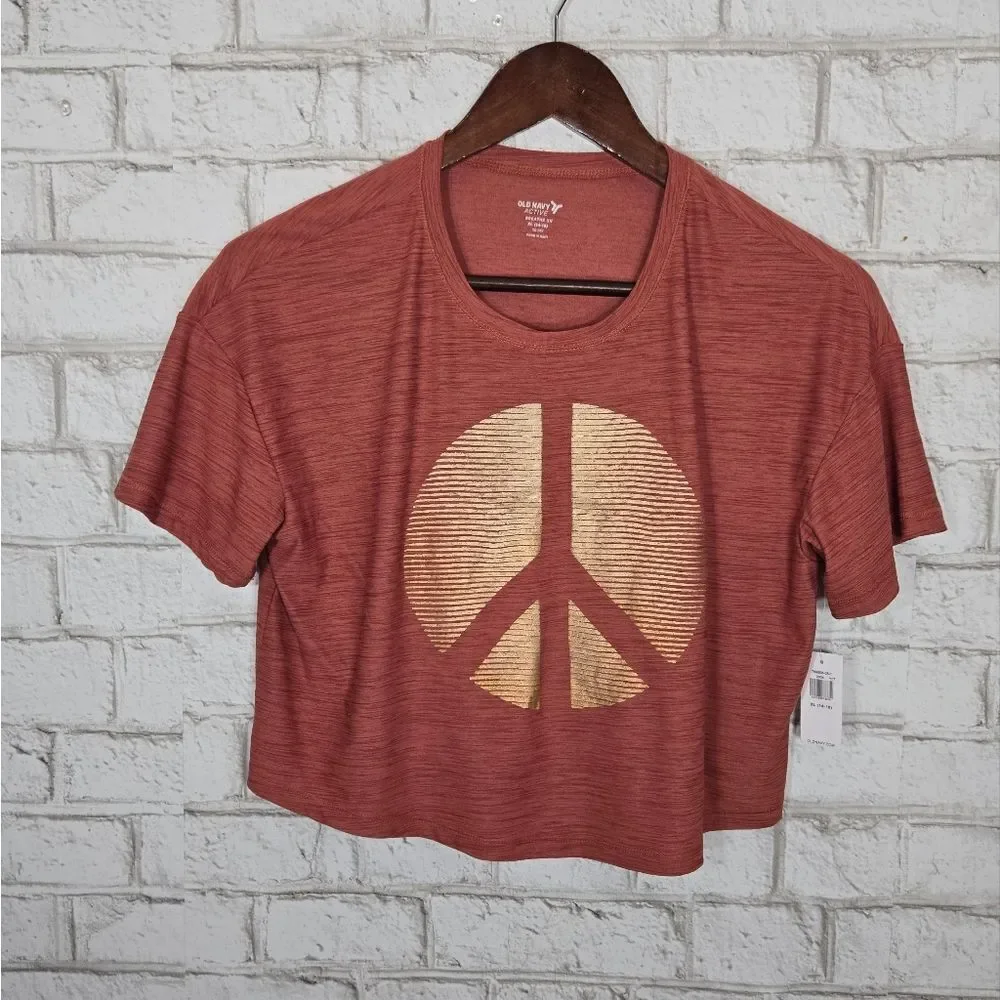 NWT Old Navy Active peace sign tee
